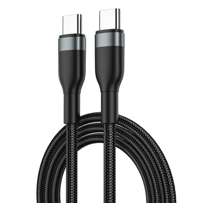 Καλώδιο δεδομένων και φόρτισης USB-C - USB-C WiWu Wi-C017, 100W, 1.2m, Μαύρο 