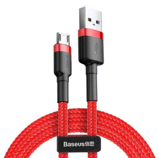 Καλώδιο δεδομένων και φόρτισης USB-A - microUSB Baseus Cafule, 18W, 1m, κόκκινο CAMKLF-B09