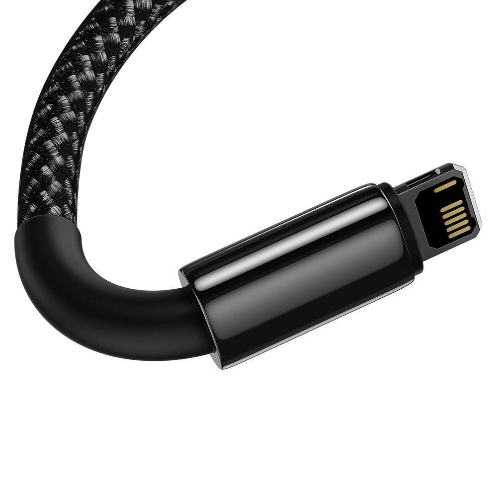 Καλώδιο δεδομένων και φόρτισης USB-A - Lightning Baseus Tungsten Gold, 20W, 1m, μαύρο CALWJ-01 