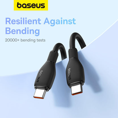 Καλώδιο δεδομένων και φόρτισης USB-C - USB-C Baseus Pudding, 100W, 1.2m, Μαύρο P10355702111-00 