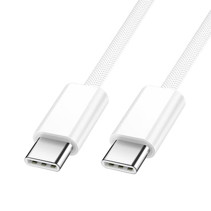 Καλώδιο Δεδομένων και Φόρτισης USB-C - USB-C BWOO BO-X284, 60W, 1m, Λευκό