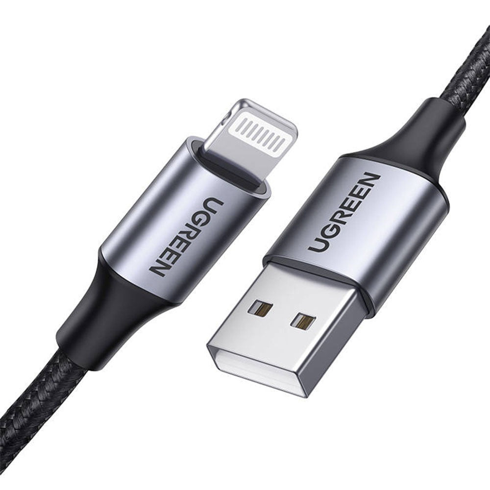 Καλώδιο Δεδομένων και Φόρτισης USB-A - Lightning UGREEN US199, 18W, 1m, Γκρι