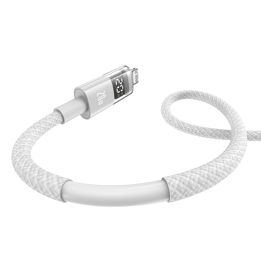 Καλώδιο Δεδομένων και Φόρτισης USB-C - Lightning Baseus Display 2, 20W, 2m, Λευκό P10382703211-01