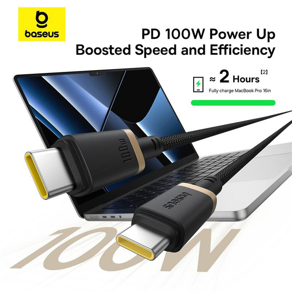Καλώδιο Δεδομένων και Φόρτισης USB-C - USB-C Baseus Dura Series, 100W, 2m, Χρυσό P10377803U01-03