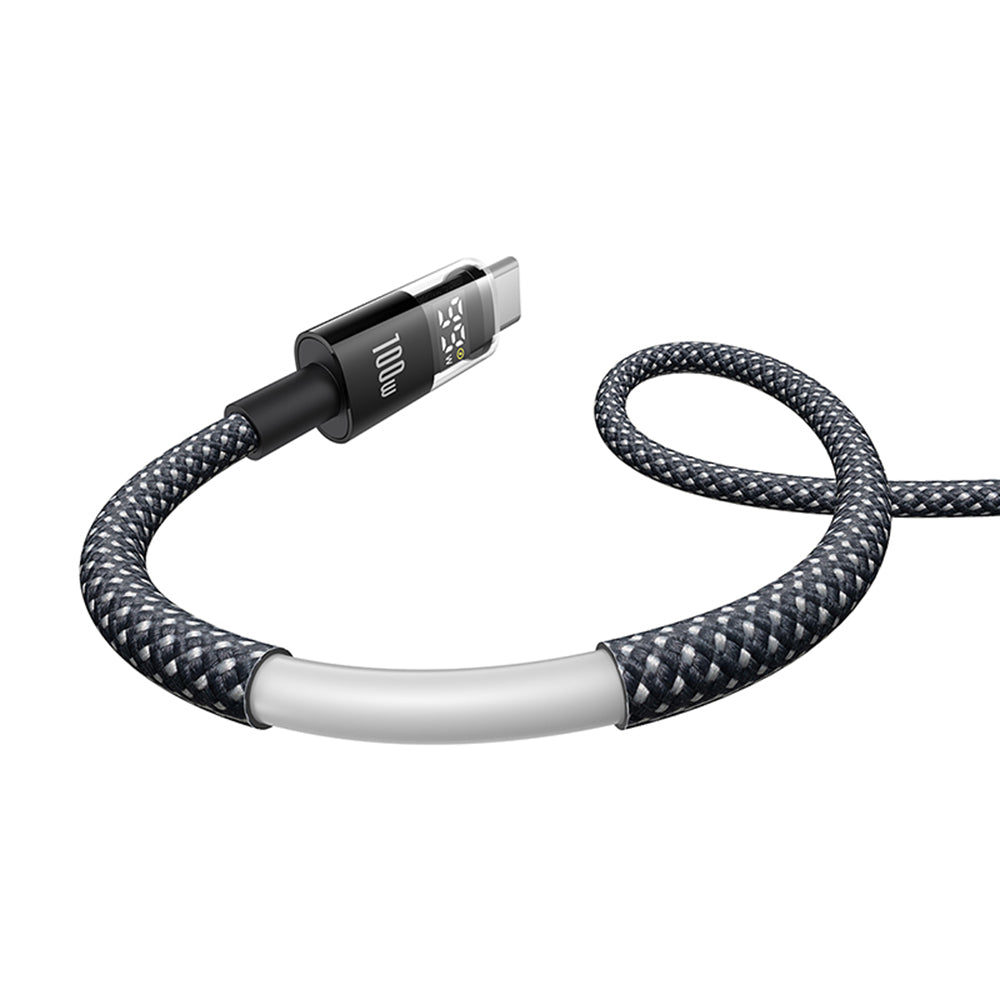 Καλώδιο Δεδομένων και Φόρτισης USB-C - USB-C Baseus Display 2, 100W, 1m, Μαύρο P10382702121-00
