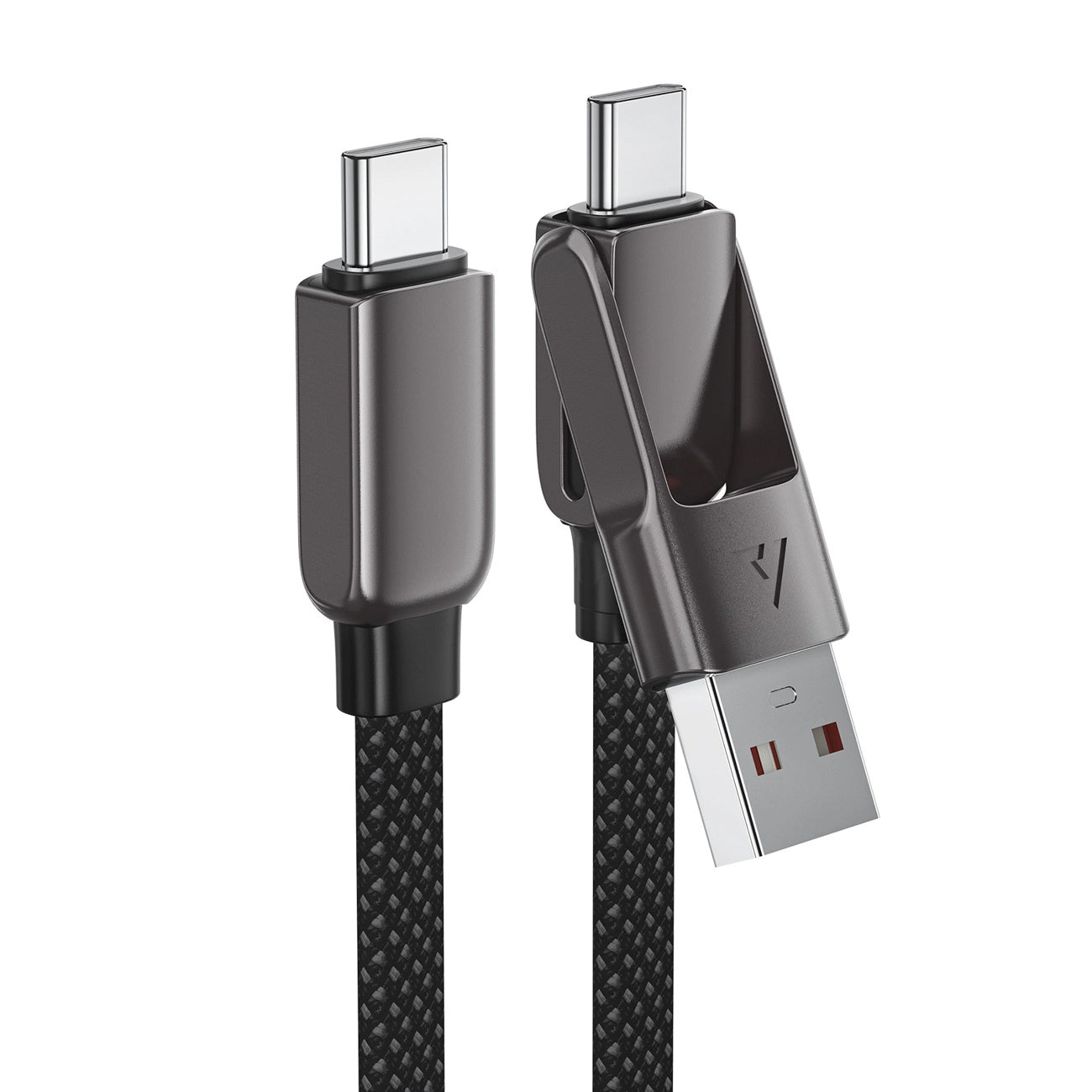 Καλώδιο Δεδομένων και Φόρτισης USB-C - USB-A / USB-C Acefast C13-05, 60W, 0.2m, Μαύρο