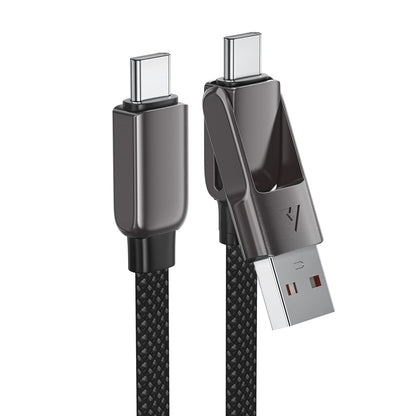 Καλώδιο Δεδομένων και Φόρτισης USB-C - USB-A / USB-C Acefast C13-05, 60W, 0.2m, Μαύρο