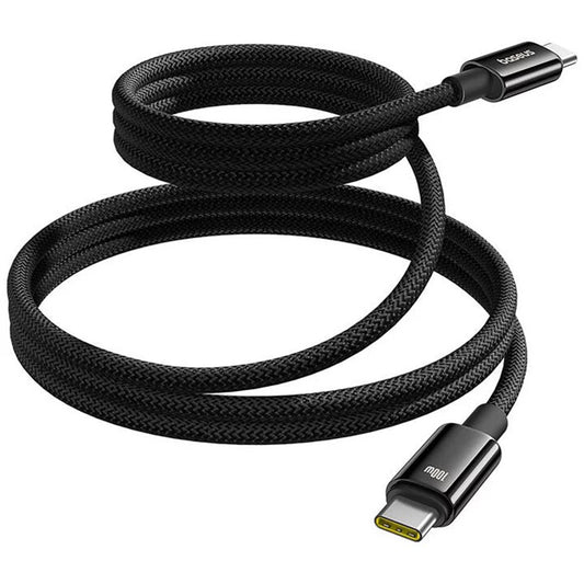 Καλώδιο Δεδομένων και Φόρτισης USB-C - USB-C Baseus Tungsten Gold, 100W, 1m, Μαύρο P10319805111-00
