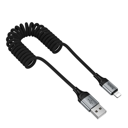 Καλώδιο Δεδομένων και Φόρτισης USB-A - Lightning HOCO X121, 27W, 1.5m, Μαύρο
