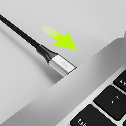 Καλώδιο Δεδομένων και Φόρτισης USB-C - USB-C Allity. AUC-01, 100W, 2m, Μαύρο