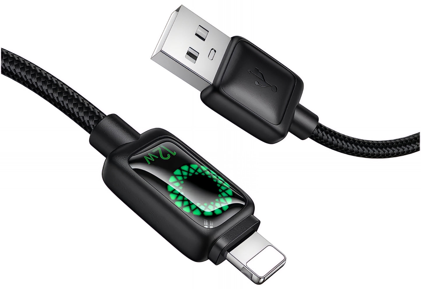 USB-A to Lightning Data and Charging Cable HOCO U146, 12W, 1.2m, Black