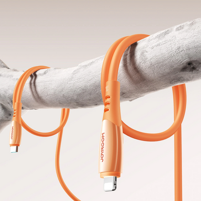 Καλώδιο Δεδομένων και Φόρτισης USB-C - Lightning Joyroom S-A59 Vibrant, 30W, 1.2m, Πορτοκαλί