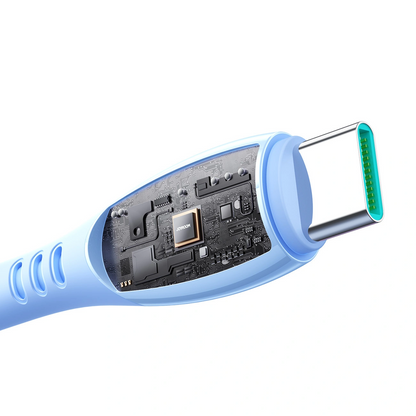 Καλώδιο Δεδομένων και Φόρτισης USB-C - USB-C Joyroom S-A59 Vibrant, 60W, 1.2m, Μπλε