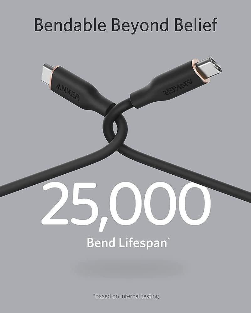 Καλώδιο Δεδομένων και Φόρτισης USB-C - USB-C Anker PowerLine III, 100W, 0.9m, Μαύρο, Επανασυσκευασμένο A8552H11