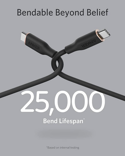 Καλώδιο Δεδομένων και Φόρτισης USB-C - USB-C Anker PowerLine III, 100W, 0.9m, Μαύρο, Επανασυσκευασμένο A8552H11