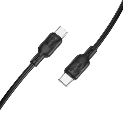 Καλώδιο Δεδομένων και Φόρτισης USB-C - USB-C Borofone BX113 Lenny, 60W, 1μ, Μαύρο