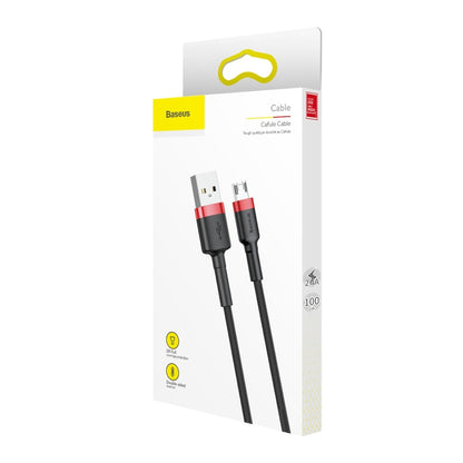 Καλώδιο δεδομένων και φόρτισης USB-A - microUSB Baseus Cafule, 18W, 1m, κόκκινο CAMKLF-B91