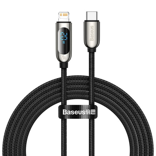 Καλώδιο δεδομένων και φόρτισης USB-C - Lightning Baseus Display Fast Charging, 20W, 2m, μαύρο CATLSK-A01