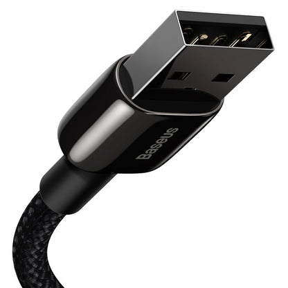 Καλώδιο δεδομένων και φόρτισης USB-A - Lightning Baseus Tungsten Gold, 20W, 1m, μαύρο CALWJ-01 