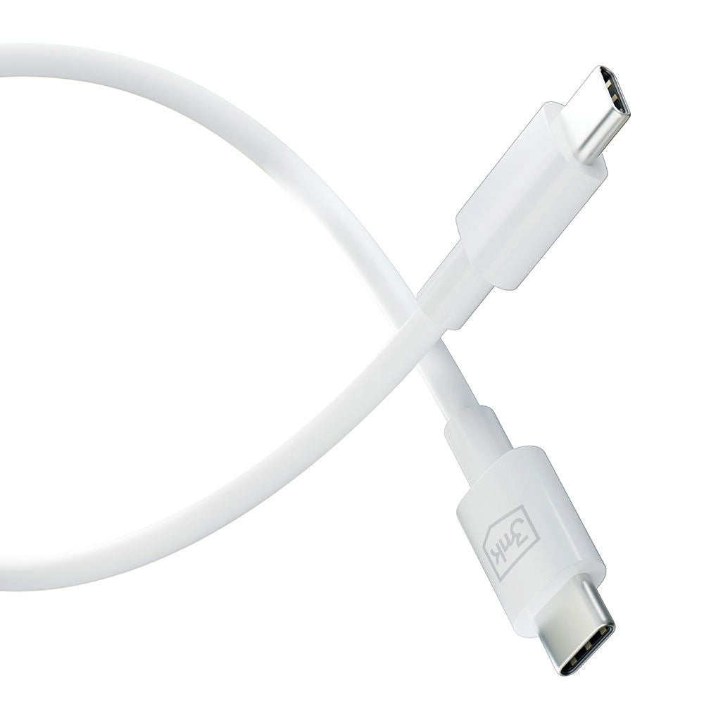 Καλώδιο δεδομένων και φόρτισης USB-C - USB-C 3MK Hyper, 100W, 1,2m, λευκό 