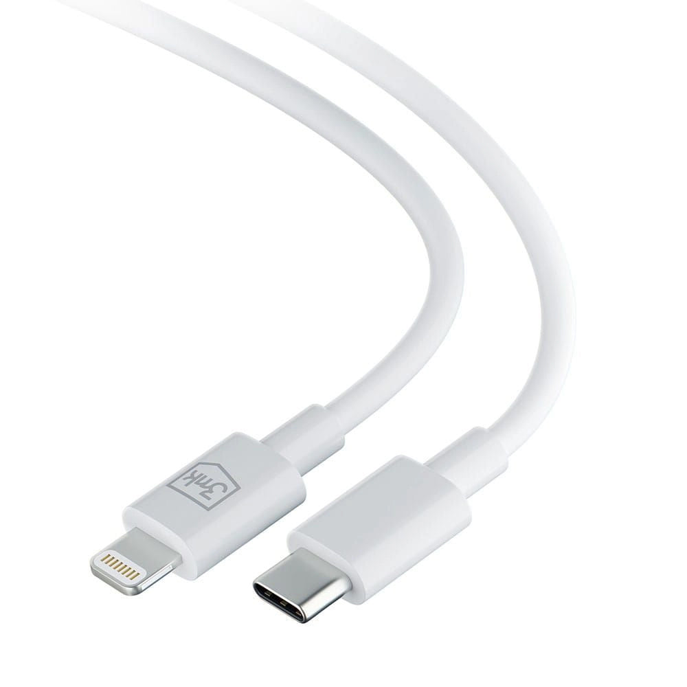 Καλώδιο Δεδομένων και Φόρτισης USB-C - Lightning 3MK Hyper, 20W, 1.2m, Λευκό
