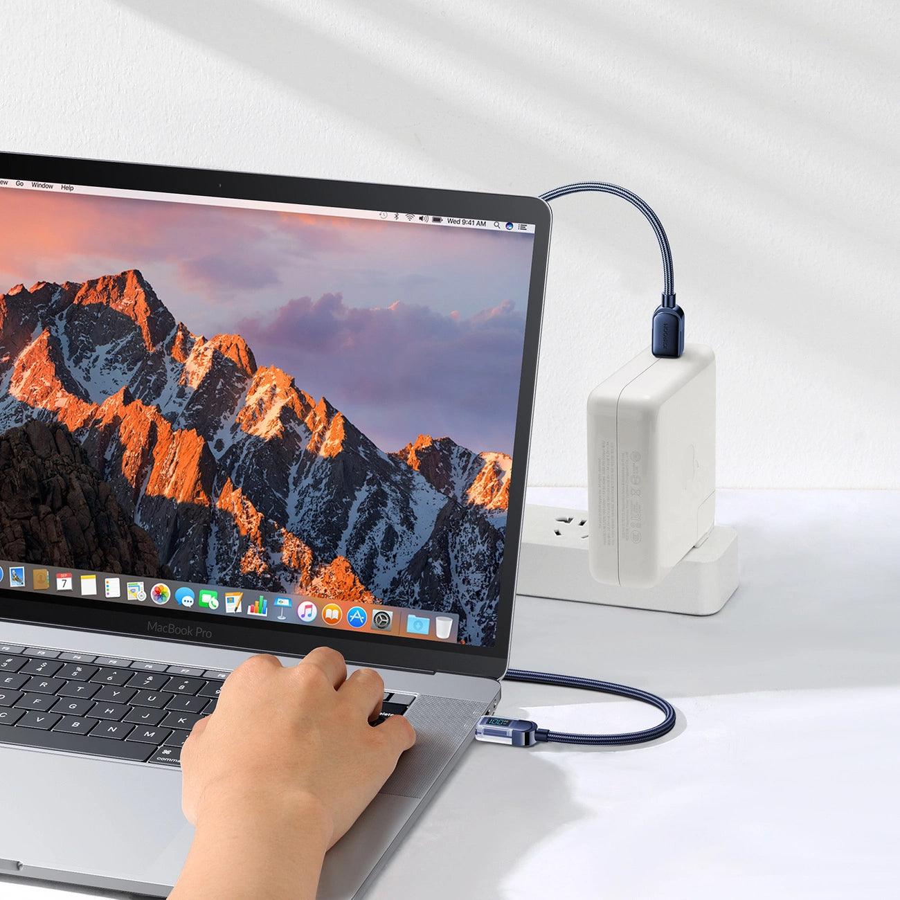Καλώδιο Δεδομένων και Φόρτισης USB-C - USB-C Joyroom A4 Display, 100W, 1.2m, Μπλε