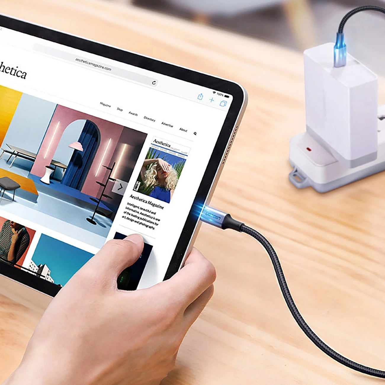 Καλώδιο Δεδομένων και Φόρτισης USB-C - USB-C UGREEN US316, 100W, 1.5m, Γκρι