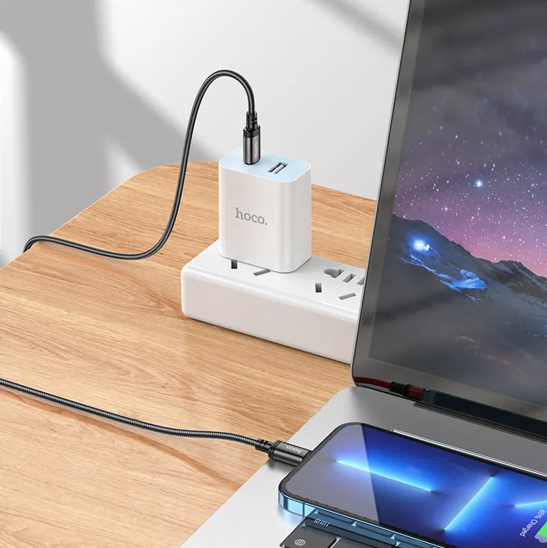 Καλώδιο Δεδομένων και Φόρτισης USB-C - Lightning HOCO X89, 27W, 2m, Μαύρο