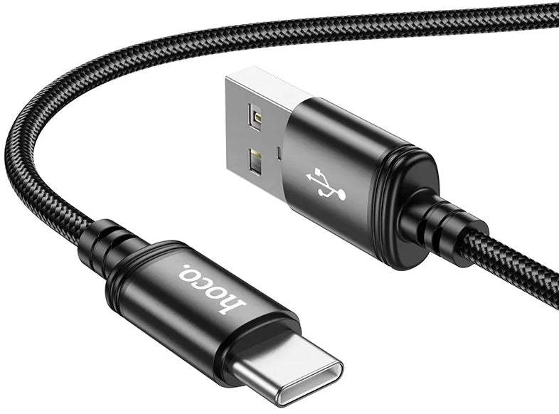 Καλώδιο Δεδομένων και Φόρτισης USB-A - USB-C HOCO X89, 18W, 2m, Μαύρο