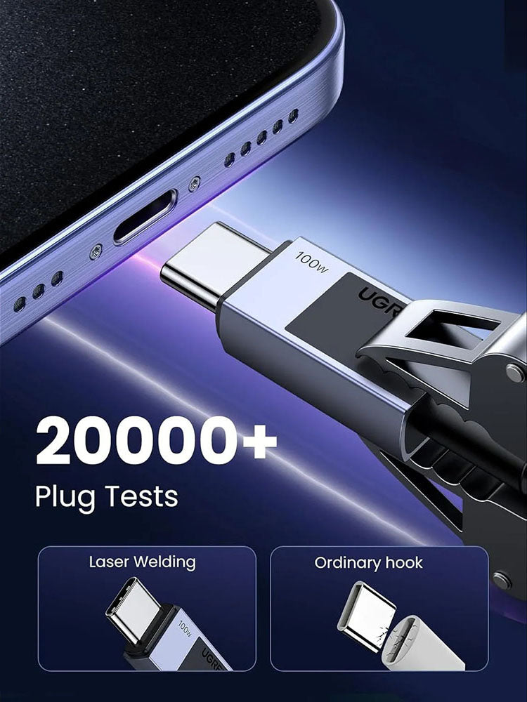 Καλώδιο Δεδομένων και Φόρτισης USB-C - USB-C UGREEN L512, 100W, 3m, Γκρι