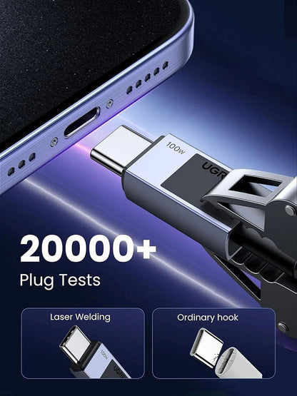 Καλώδιο Δεδομένων και Φόρτισης USB-C - USB-C UGREEN L512, 100W, 3m, Γκρι