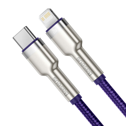 Καλώδιο Δεδομένων και Φόρτισης USB-C - Lightning Baseus Cafule Metal Series, 20W, 1m, Μωβ CATLJK-A05