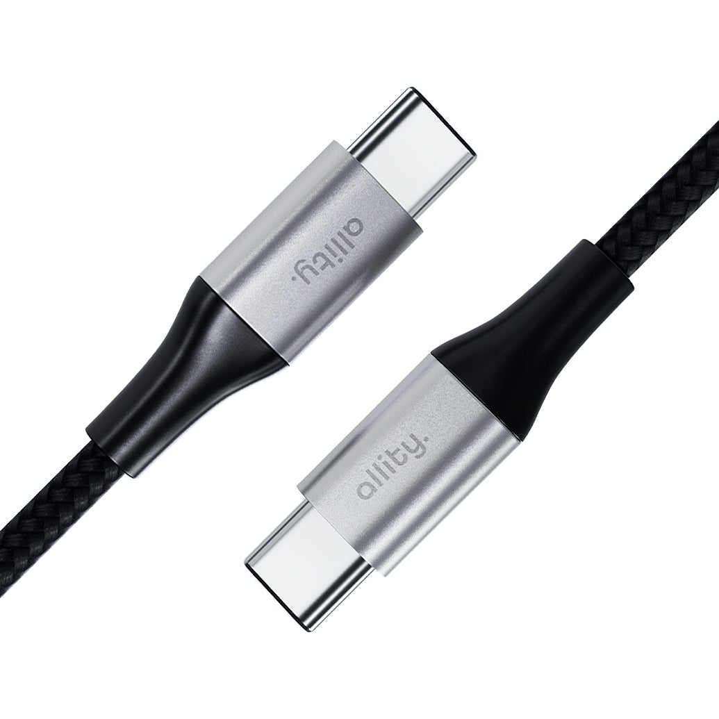 Καλώδιο Δεδομένων και Φόρτισης USB-C - USB-C Allity. AUC-01, 100W, 2m, Μαύρο