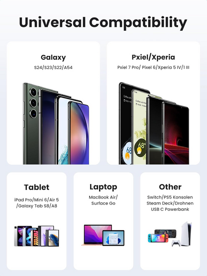 Καλώδιο Δεδομένων και Φόρτισης USB-C - USB-C UGREEN US255 Angled, 60W, 3m, Γκρι