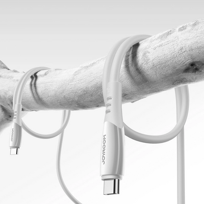 Καλώδιο Δεδομένων και Φόρτισης USB-C - USB-C Joyroom S-A59 Vibrant, 60W, 1.2m, Λευκό