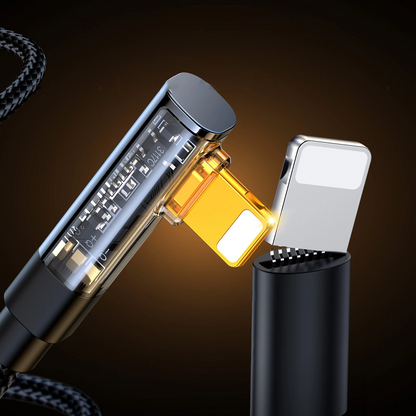 Καλώδιο Δεδομένων και Φόρτισης USB-A - Lightning Joyroom S-UL012A6 Γωνιακό, 18W, 1.2μ, Μαύρο