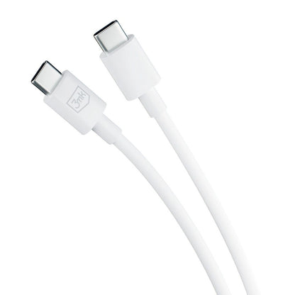 Καλώδιο δεδομένων και φόρτισης USB-C - USB-C 3MK Hyper, 100W, 1,2m, λευκό 