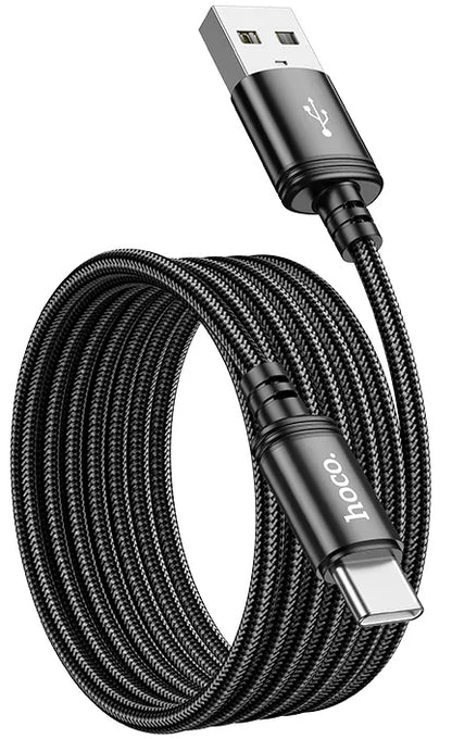 Καλώδιο Δεδομένων και Φόρτισης USB-A - USB-C HOCO X89, 18W, 2m, Μαύρο