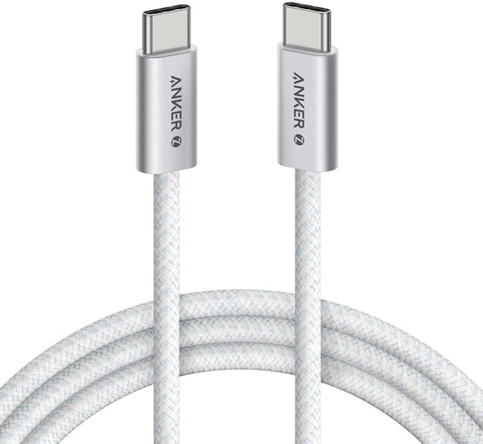 Καλώδιο Δεδομένων και Φόρτισης USB-C - USB-C Anker Zolo, 240W, 1m, Λευκό A8060H21