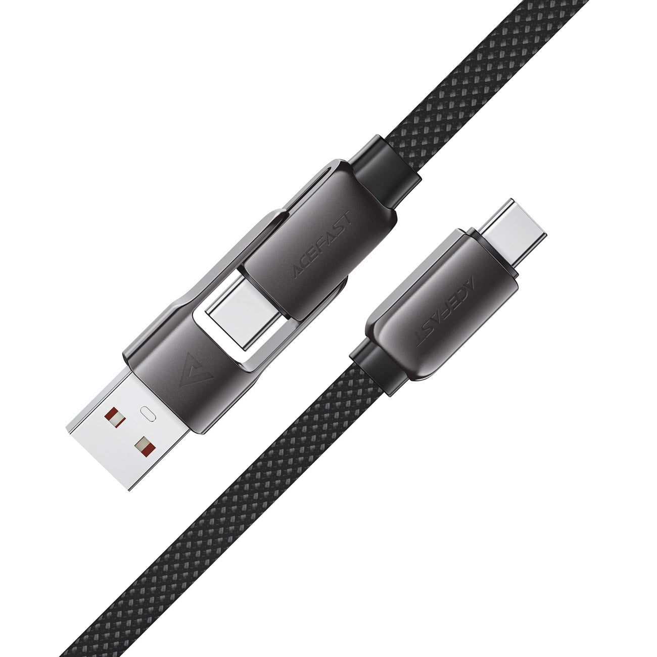 Καλώδιο Δεδομένων και Φόρτισης USB-C - USB-A / USB-C Acefast C13-05, 60W, 0.2m, Μαύρο