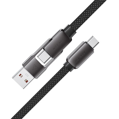 Καλώδιο Δεδομένων και Φόρτισης USB-C - USB-A / USB-C Acefast C13-05, 60W, 0.2m, Μαύρο