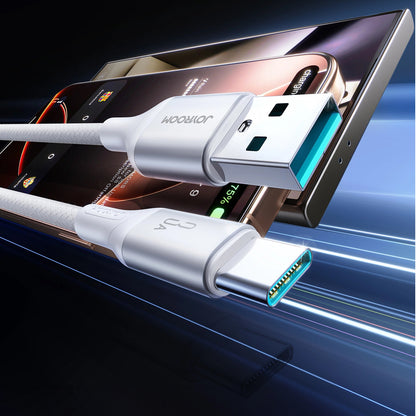 Καλώδιο Δεδομένων και Φόρτισης USB-A - USB-C Joyroom S-A28 Flash, 30W, 2m, Λευκό