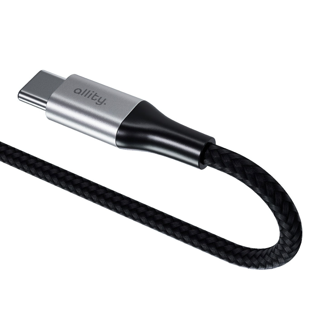 Καλώδιο Δεδομένων και Φόρτισης USB-C - USB-C Allity. AUC-01, 100W, 2m, Μαύρο