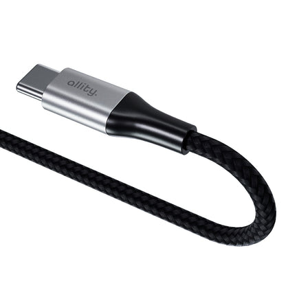 Καλώδιο Δεδομένων και Φόρτισης USB-C - USB-C Allity. AUC-01, 100W, 2m, Μαύρο