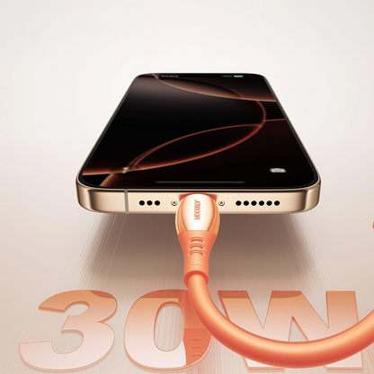 Καλώδιο Δεδομένων και Φόρτισης USB-C - Lightning Joyroom S-A59 Vibrant, 30W, 1.2m, Πορτοκαλί