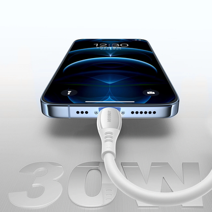Καλώδιο Δεδομένων και Φόρτισης USB-C - Lightning Joyroom S-A59 Vibrant, 30W, 1.2m, Λευκό