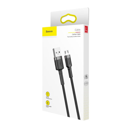 Καλώδιο δεδομένων και φόρτισης USB-A - microUSB Baseus Cafule, 18W, 1m, γκρι CAMKLF-BG1