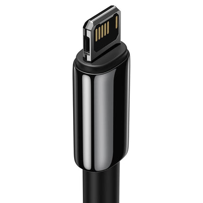 Καλώδιο δεδομένων και φόρτισης USB-A - Lightning Baseus Tungsten Gold, 20W, 1m, μαύρο CALWJ-01 