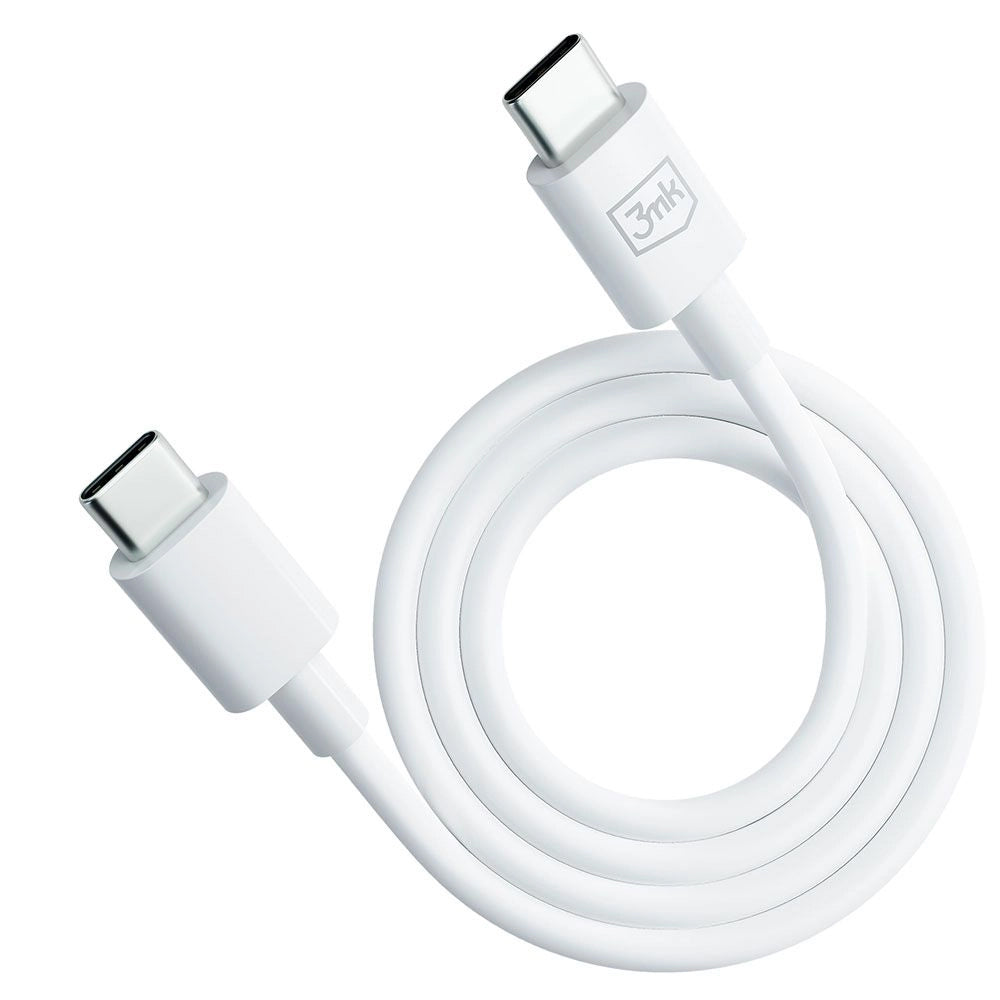 Καλώδιο δεδομένων και φόρτισης USB-C - USB-C 3MK Hyper, 100W, 1,2m, λευκό 