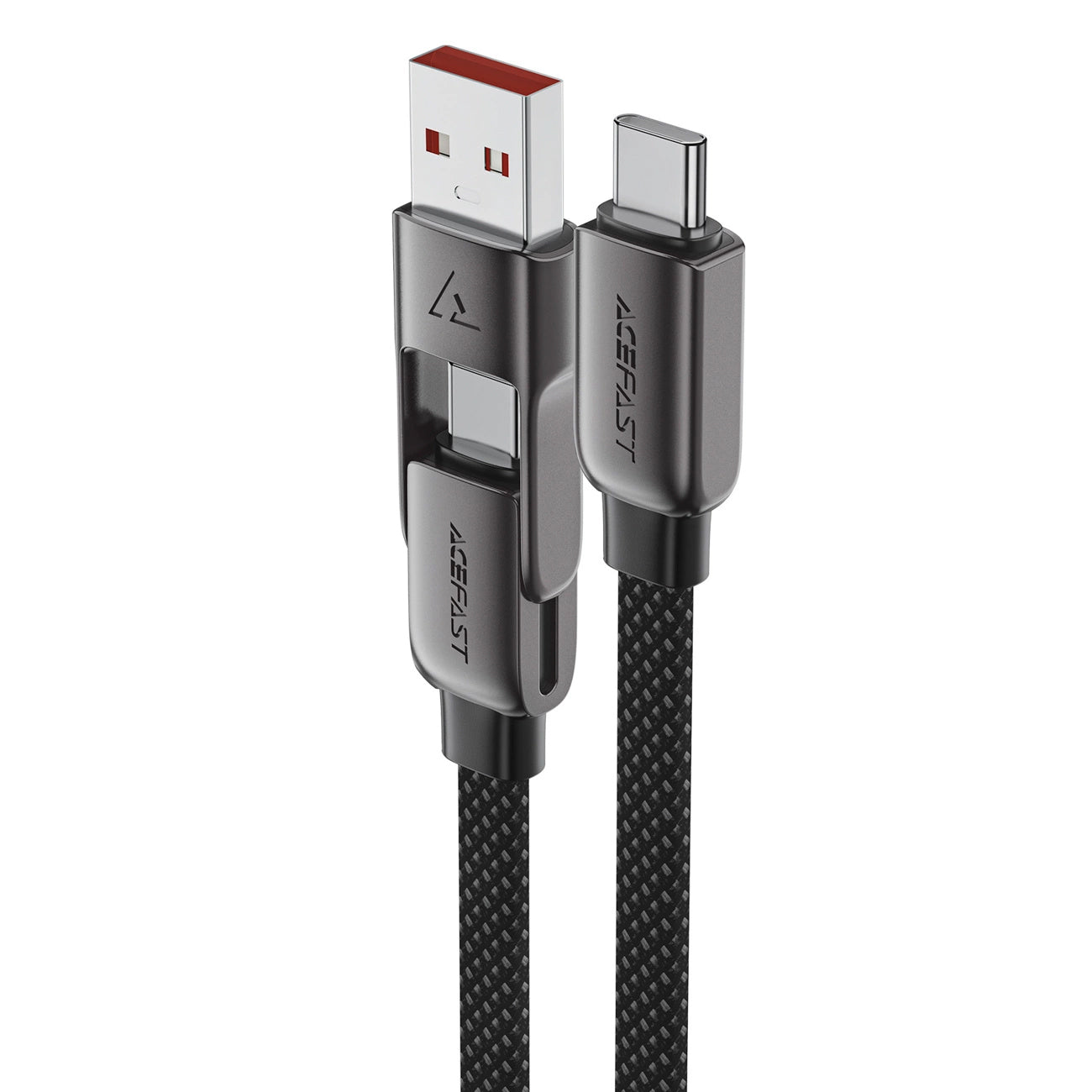 Καλώδιο Δεδομένων και Φόρτισης USB-C - USB-A / USB-C Acefast C13-05, 60W, 0.2m, Μαύρο